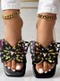 Casual Summer Butterfly Slide Sandals