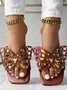 Casual Summer Butterfly Slide Sandals