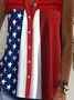 Casual Independence Day Loose Buckle Blouse