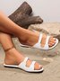 Casual Plain Summer Slide Sandals