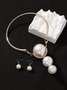 Exaggerated Imitation Pearl Party Jewelry Set