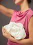 Elegant Flower Satin Clutch Bag