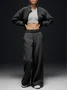 Pocket Stitching Regular Fit Casual Shawl Collar Two-Piece Set