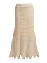  A-Line Bohemia Casual Plain Skirt With No Belt