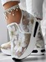 Sports Floral Wedge Heel Casual Shoes