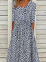Casual Disty Floral Dress With No