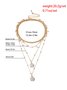 2pcs/set Elegant Imitation Pearl Multilayer Pendant Necklace