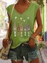 Giraffe Printed Women's Casual V Neck T-Shirt