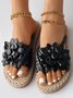 Pu Casual Summer Floral Slide Sandals