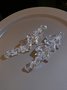 1pair Irregular Clear Acrylic Drop Earrings