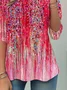 Gradient Pattern Crew Neck Casual T-Shirt