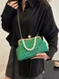 Elegant Imitation Pearl Beaded Handbag Clutch Bag with Detachable Crossbody Strap