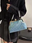 Elegant Imitation Pearl Beaded Handbag Clutch Bag with Detachable Crossbody Strap