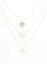 Bohemian Multi-Layered Moon Map Design Necklace