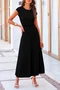 Womens 2 Piece Casual Knit Short Sleeve Crop Top High Waist Midi Skirt Set