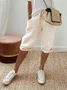 Casual Pocket Stitching Plain Loose Pants