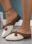 Pu Color Block Casual All Season Shallow Shoes