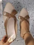 Pu Color Block Casual All Season Shallow Shoes