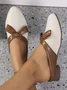 Pu Color Block Casual All Season Shallow Shoes