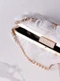 Elegant Mesh Rose Applique Clutch Bag with Rhinestone Handle