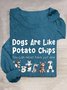 Cotton-Blend Dog Casual T-Shirt