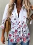 Shirt Collar Casual Floral Shirt