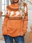 Halloween Yarn/Wool Yarn Loose Casual Sweater