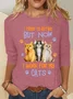 I Tried To Retire But Now I Work For My Cats Casual Long Sleeve Shirt