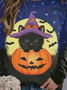 V Neck Casual Halloween Sweatshirt