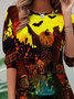 Casual Loose Jersey Halloween T-Shirt