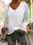 Casual V Neck Long Sleeve
