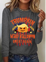 Loose Crew Neck Casual Halloween T-Shirt