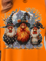 Fun Turkey Design Round Neck Long Sleeve T-Shirt