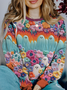 Casual Crew Neck Halloween Sweatshirt