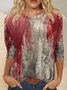 Halloween Crew Neck Jersey Casual T-Shirt
