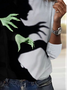 Halloween printed round neck casual T-shirt