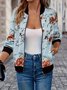 Glitter Floral Loose Casual Jacket