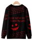 Loose Crew Neck Halloween Casual Sweatshirt