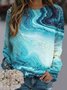 Abstract Loose Casual Sweatshirt