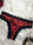 Sexy lace patchwork Halloween printed graffiti women's underwear