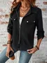 Loose Plain Others Casual Jacket