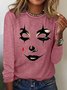 Cotton-Blend Casual Halloween Loose T-Shirt