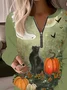Halloween Casual Crew Neck Sweatshirt