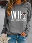 Women's Wine Turkey Family Print Casual T-Shirt