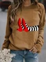 Women's Halloween Red Shoes Print Sweatshirt