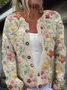 Floral Loose Buttoned Casual Cardigan
