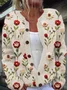 Vintage flower button sweater cardigan