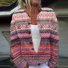 Vintage ethnic snowflake button cardigan
