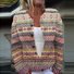 Vintage ethnic snowflake button cardigan