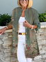 Casual Crew Neck Jacket